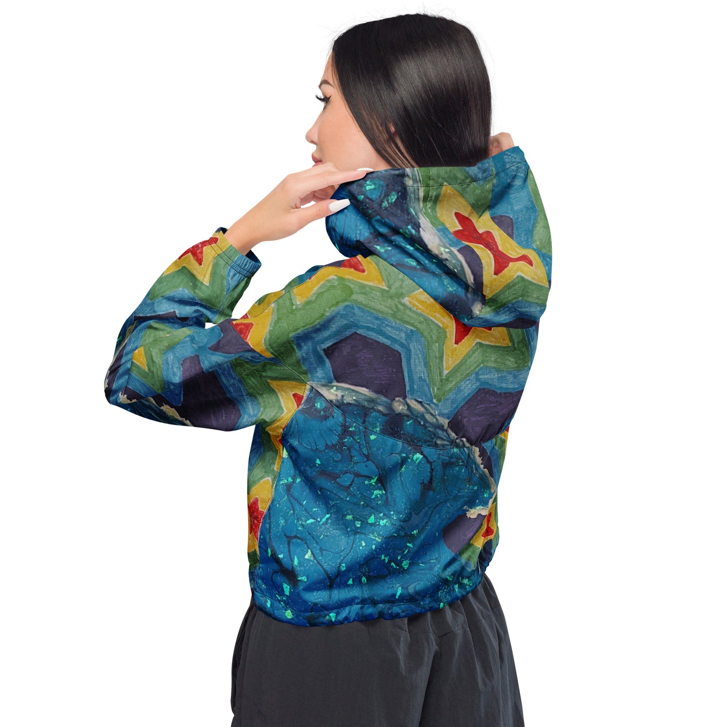 Starry Light Crop Windbreaker