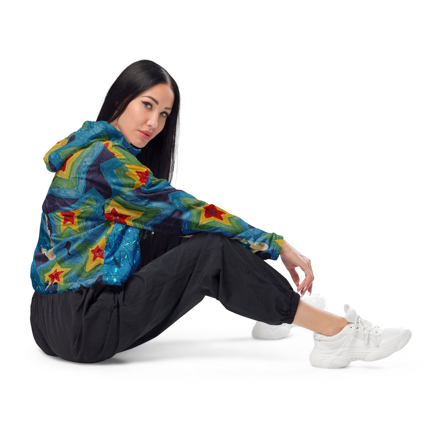 Starry Light Crop Windbreaker