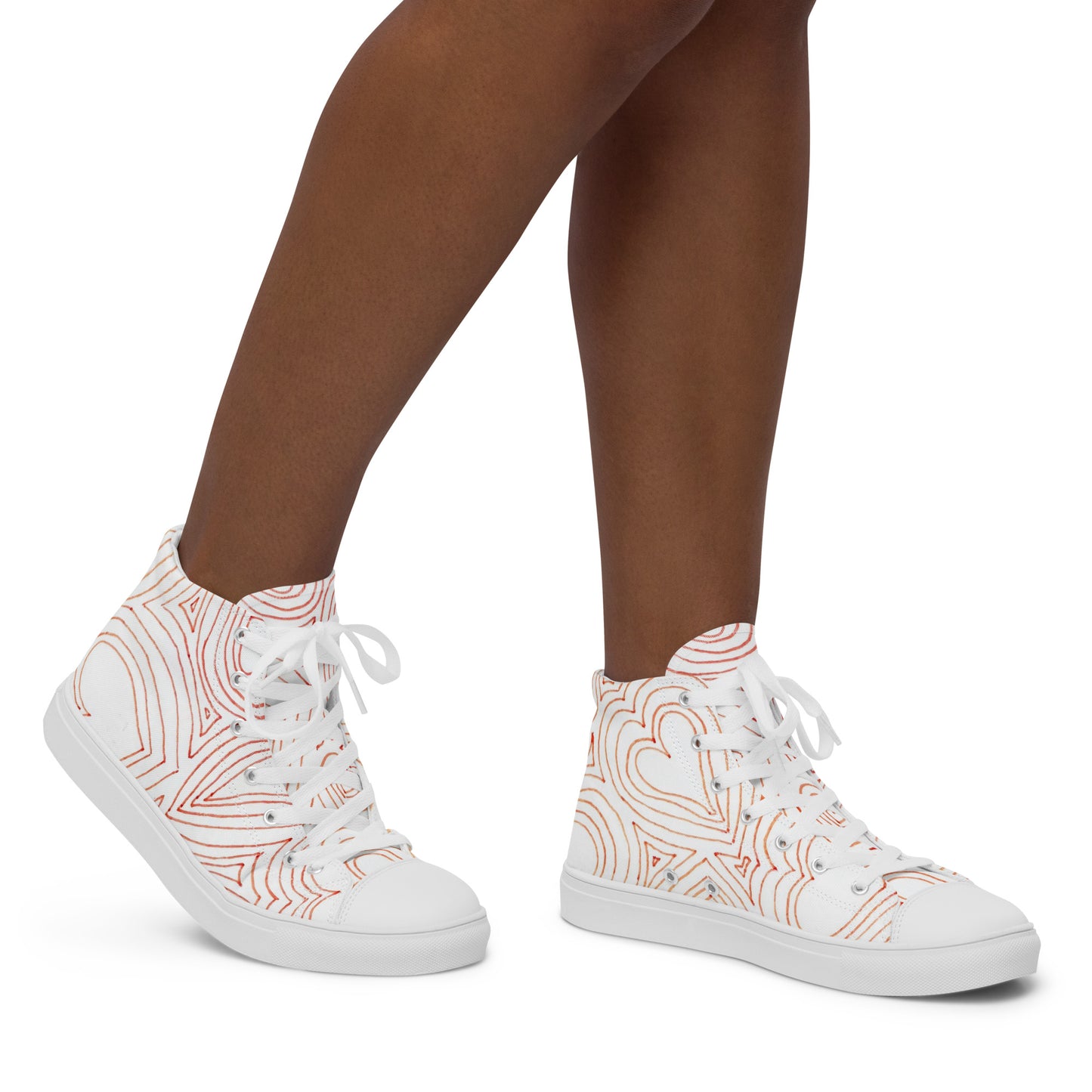 Hearts Adore women’s high top canvas shoes