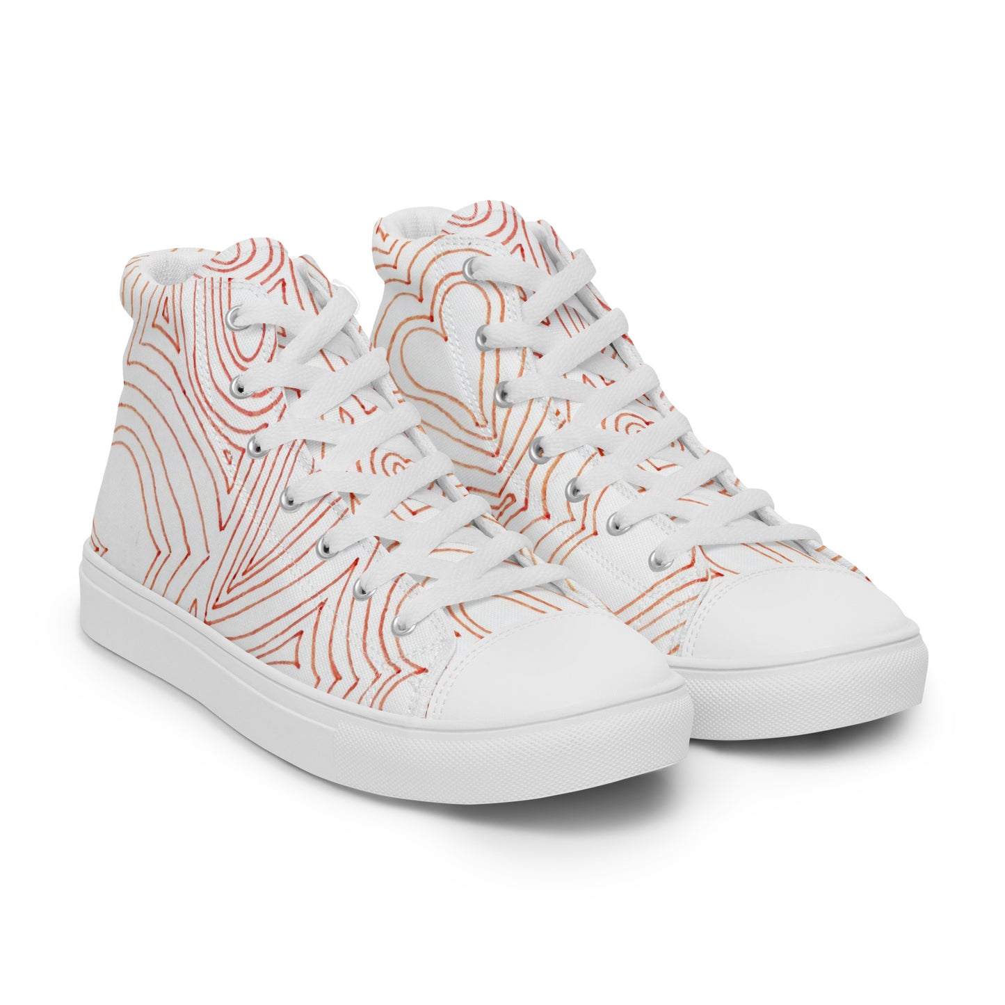 Hearts Adore women’s high top canvas shoes
