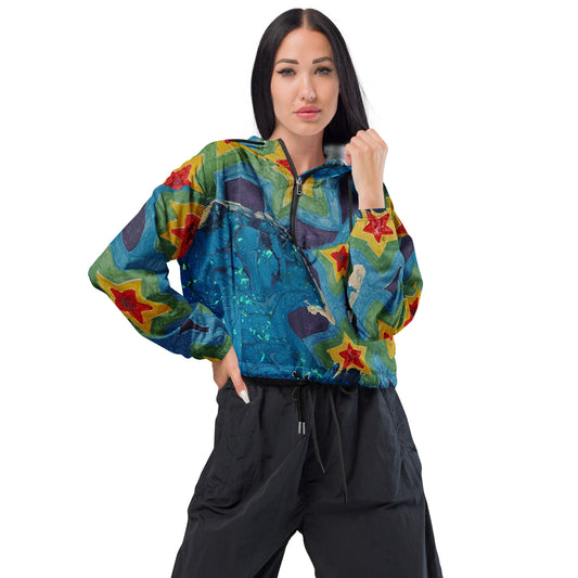 Starry Light Crop Windbreaker